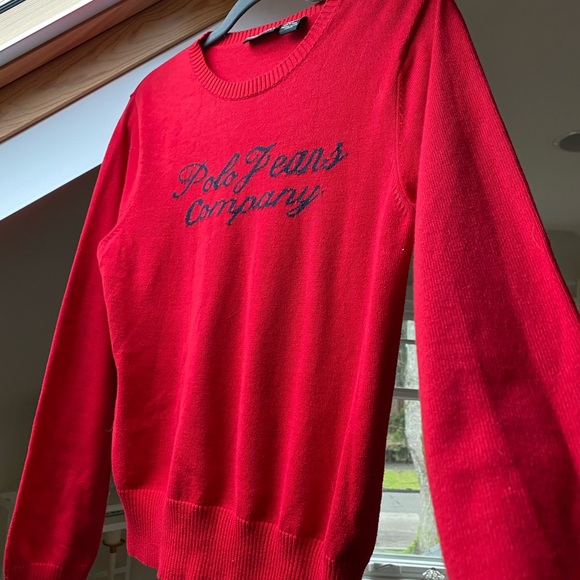 Ralph Lauren red crew neck sweater - Picture 2 of 5